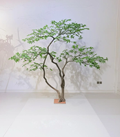 Arbre d'érable vert artificiel réaliste pour centre commercial, hôtel, restaurant, jardin, parc, décoration paysagère extérieure et intérieure
