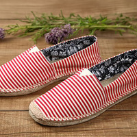 Chaussures décontractées en toile de qualité supérieure pour hommes, sandales plates en corde de chanvre, chaussures de mode pour hommes