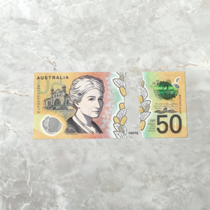 超薄型高品質オーストラリアドル紙幣、50ドルと100ドルの薄型オーストラリアドル小道具紙幣、50ドルと100ドルのプラスチック製リアルな紙幣、透明窓付き - Product Image 2