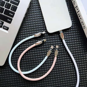 Cordon de téléphone rond en corde 6MM, sangle de cou, câble de charge PD 60W, patch TPU, porte-clés détachable, léger, étanche - Product Image 3