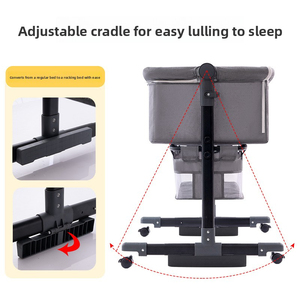 Lit bébé pliable multifonctionnel avec fonction balancelle et design adaptable au grand lit, pour nouveau-nés, utilisation à domicile et à l'hôpital - Product Image 5
