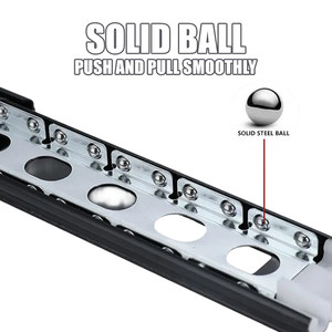 Riel deslizante de <span class=keywords><strong>cierre</strong></span> <span class=keywords><strong>lento</strong></span> de montaje lateral, resistente al desgaste y al óxido, estilo moderno, para cajones y armarios. - Product Image 3