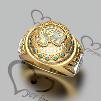Bague de championnat de football fantastique personnalisée de grande taille, trophée commémoratif du gagnant annuel de la ligue de football fantastique