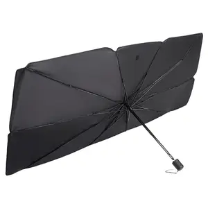 Özel araba şemsiyeleri katlanabilir UV engelleme 190T araba şemsiyesi araba ön cam koruyucu güneş gölge kamyonlar için çocuklar için