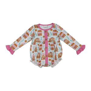 ชุดเสื้อผ้าแฟชั่นสำหรับเด็กวัยหัดเดินซานต้าพิมพ์ลายฟองคริสต์มาสสำหรับเด็กทารกหญิงและชาย - Product Image 3