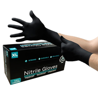 Gants en Nitrile Noirs Bleus Roses 3 mil 4 mil, sans Poudre, Jetables pour Salons de Beauté, Spas, Ongleries, Nettoyage, avec Logo Personnalisé