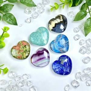 Cuori di Cristallo all'Ingrosso per Artigianato, 1,57 Pollici, Citrino, Quarzo Rosa, Agata, Fluorite, per Collane Fai-da-Te, Ciondoli, Regali - Product Image 4
