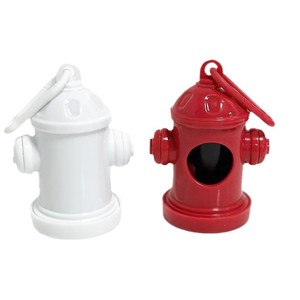 Fire Hydrant Poop Bag Dispenser Plastic Portable Pet Waste Disposal Container Red And White Color Options - Product Image 5