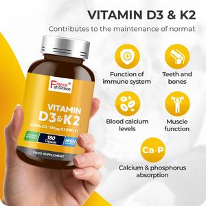 Suplemento de Vitamina D3 K2 en Cápsulas, Venta Caliente, Apoyo para la Función Inmunológica y la Salud en Adultos - Product Image 4