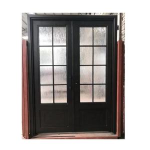 Proveedor de China, puerta de acero de seguridad elegante, puertas de entrada frontal de hierro forjado individuales decorativas - Product Image 6