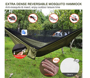 Woqi Léger hamac De Camping en plein air avec Pluie Mouche Bâche et <span class=keywords><strong>Moustiquaire</strong></span> En Nylon portable - Product Image 4