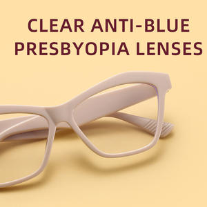 Gafas de Lectura con Protección Anti-luz Azul, Estilo Punk, Montura Grande <span class=keywords><strong>para</strong></span> Mujer, Diseño Poligonal, Patrón Geométrico Hexagonal, Montura de <span class=keywords><strong>PC</strong></span> - Product Image 3