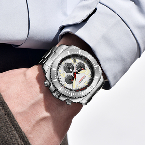 Reloj mecánico automático LIGE FE-1008 de zafiro para hombre, de lujo, de acero inoxidable, resistente al agua hasta 100 m, VD57, automático + caja de regalo - Product Image 6
