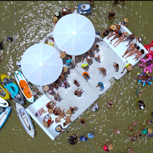Plataforma de muelle flotante Balsa Isla flotante inflable para fiesta en la piscina Isla flotante <span class=keywords><strong>Cabana</strong></span> inflable - Product Image 6