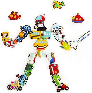 Aimant de réfrigérateur en caoutchouc PVC souple, personnalisé, promotionnel, aimant de réfrigérateur 3D en forme de dessin animé, aimant de voiture - Product Image 3