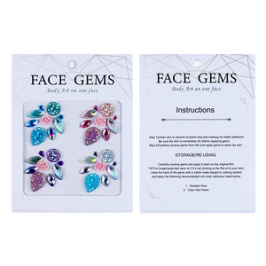 GPホログラフィックラインストーンフェイスジェムスティッククリスタルフェイスジュエルステッカーマーメイドフェイスジュエルレイブカーニバルフェスティバルパーティー用 - Product Image 4