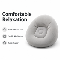 Canapé gonflable floqué en PVC épaissi, fauteuil paresseux sphérique pliable pour dormir et se détendre