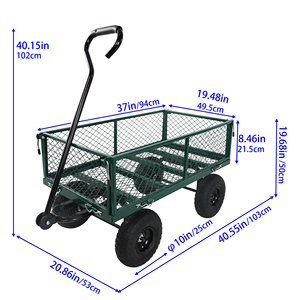 हम स्टॉक वैगन कार्ट गार्डन ट्रक, आसान फायरवुड परिवहन के लिए भारी शुल्क गाड़ी, पोर्टेबल और टिकाऊ उपयोगिता वैगन - Product Image 3