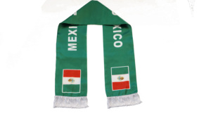 Écharpe Drapeau du Mexique en Gros, Produits Personnalisés pour Supporters de Football, Écharpe Drapeau National, Écharpes à Pompons, Châle - Product Image 4