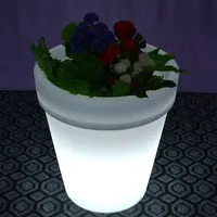 Красивый дизайн, пластиковый умный цветочный горшок, светодиодная подсветка, ваза для растений, стиль украшения дома