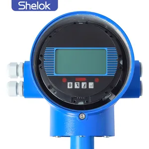 Medidor de flujo de agua de alta precisión Shelok, medidor de flujo electromagnético magnético alimentado por batería Digital 4-20Ma