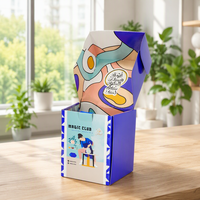 Boîte d'expédition en carton ondulé personnalisée avec impression couleur intégrale, impression d'art abstrait, kit de bricolage, boîte d'emballage