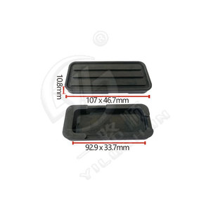 Funda de goma para pedal de coche Smooth Sailing, 107x46,7mm, para Volkswagen T4, embrague, acelerador, freno, alfombrilla antideslizante X176 - Product Image 1
