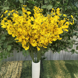 Fleurs artificielles Queyiyi, orchidée dansante de 90 cm, fleur en soie, décoration de mariage et de maison - Product Image 2
