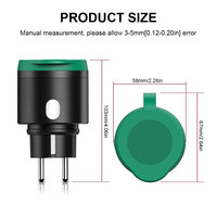 Enchufe Inteligente Inalámbrico para Exteriores con Wifi, Enchufe Europeo, Impermeable, 16A, con Medición de Consumo de Energía para Alexa y Google