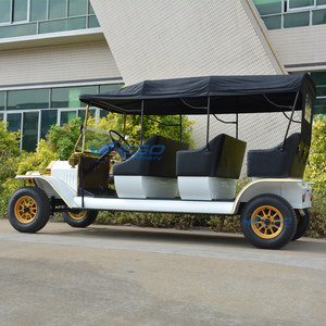 Reliable Factory Wholesale 8 Passenger Vintage Electric Tour Car White Body Custom Color & Seat Layout Waterproof Canopy - Product Image 3