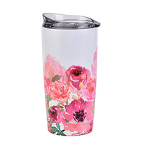 Lot de Gobelets Isothermes Floraux en Gros, en Acier Inoxydable 304, Tasse Isotherme en Forme d'Œuf avec Paille, Grande Capacité, Personnalisable