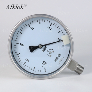 글리세린 충전 충격 방지 유압 시스템 오일 가스 압력계가 있는 스테인리스 스틸 케이스 마노미터 - Product Image 2