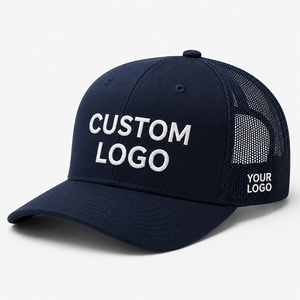 Customized Logo 6 Panel Terry/Canvas Polyester/Cotton Adjustable Fit Adult Unisex Multiple Colors 112 Trucker <b>Hat</b> For Adult - Product Image 4