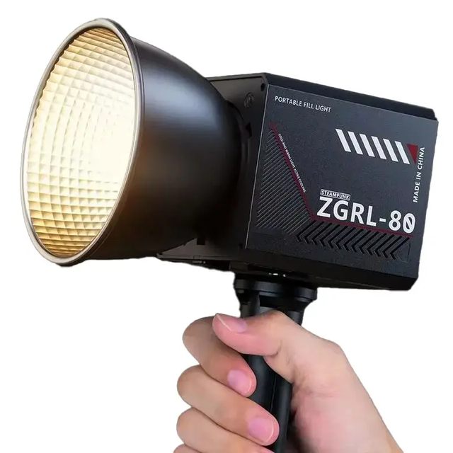 BeiYang 60W Portable LED Video Light 2800K-6500K High Brightness Handheld COB Studio Light Continuous Output for Vlog