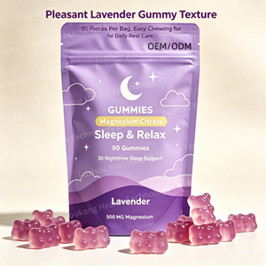 Gomitas de Melatonina OEM 500mg con Citrato de Magnesio, L-Teanina, Balsamo de Limón, Flor de la Pasión, Sabor Frambuesa para Adultos, Ayuda para un Sueño Más Profundo y Prolongado - Product Image 2