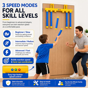 <span class=keywords><strong>Jeu</strong></span> de défi de réflexes amélioré pour enfants : attrapez les bâtonnets tombants – Version à fixer sur la porte – <span class=keywords><strong>Jeu</strong></span> de vitesse des mains - Product Image 3