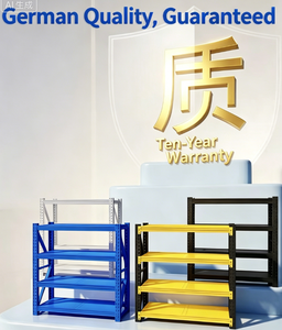 Étagères de supermarché en métal robustes à 4 niveaux, revêtement en poudre époxy, support rectangulaire autoportant pour l'affichage en magasin - Product Image 1