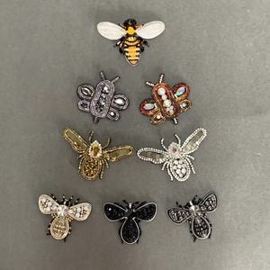 ZSY fai da te accessori per borse di abbigliamento fatti a mano 3D con perline di cristallo ape di seta indiana ricamata patch distintivo - Product Image 5