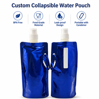 Pochette pliable anti-fuite personnalisée pour emballage de liquides, sac à eau réutilisable, camping, randonnée, escalade, eau minérale portable, bière