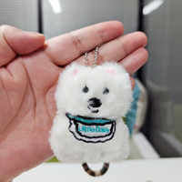 Porte-clés en peluche ours pour sac à dos, porte-clés en coton doux pour artisanat de porte-clés DIY, animaux en peluche, accessoires de voiture