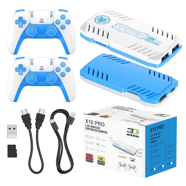 X10 Pro 128G 40000+ Game 4K Game Stick 3D HD Retro Video Game Consoles Wireless Controller TV Emulator