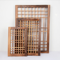 Marco de Madera Maciza Hecho a Mano Plegable Retro para Puerta/Ventana, Ecológico, Transparente, Rústico, de Malla, Colgante, para Jardín Infantil