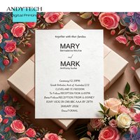 Cartes de vœux en papier fantaisie imprimées numériquement, suite d'invitations de mariage, cartes personnalisées « Save the Date », en gros