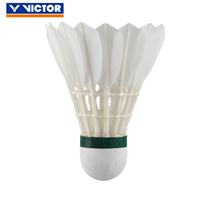 Volants de badminton VICTOR CHAMPION NO.1 en plumes de canard, approuvés BWF, pour tournois, vol stable, haute durabilité