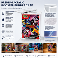 Étui de présentation en acrylique personnalisé, anti-jaunissement, anti-lumière bleue, écologique, pour TCG Destined Rivals Booster Bundle
