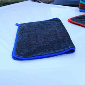 Serviette de voiture en microfibre écologique sans bords, séchage rapide, tissée, torsadée, 40x40 cm, carrée, rectangulaire, couleur unie, super absorbante - Product Image 1