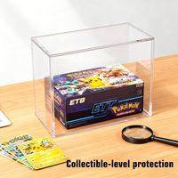 Boîte de rangement pour cartes en acrylique magnétique transparente moderne, personnalisable, vente en gros, boîte de présentation TCG, OEM