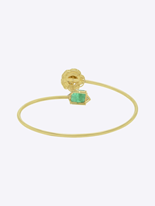 Brazalete Danta Gems Verdelle Halo, Elegante y Lujoso, Inspirado en Oro de 9K, Hecho a Mano, Diseño Geométrico Vintage, Brazalete de Diseñador - Product Image 2
