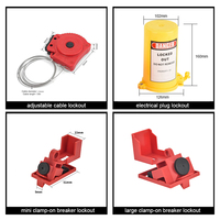 Kit d'outils de sécurité LOTO robuste et durable, portable, pour la maintenance électrique, avec cadenas, attaches, étiquettes d'avertissement, mallette de rangement et clé