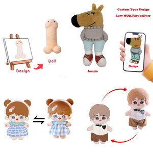 1 pièce, faible MOQ, poupée en peluche super douce brodée en coton PP de 10 cm, jouet en peluche Kpop, porte-clés - Product Image 5